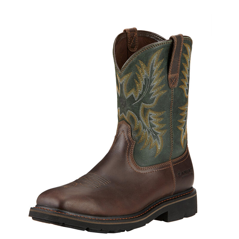 Ariat Sierra Wide Square Toe Steel Toe - Miesten TummanRuskea Työsaappaat ( LDZTPX-027 )